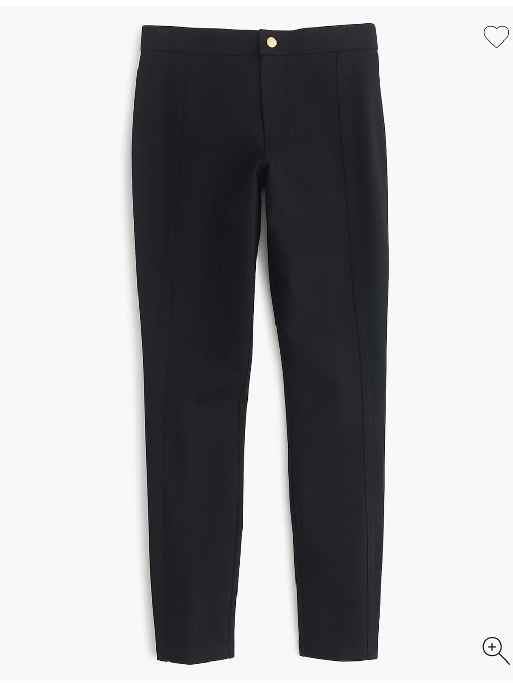 Pixi Black Slim Stretch Leggings with Gold Accent